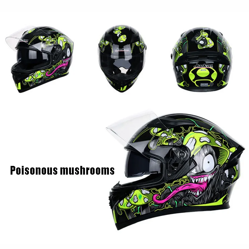 Мотоциклетный шлем мужской на все лицо для езды мотоцикле материал ABS
