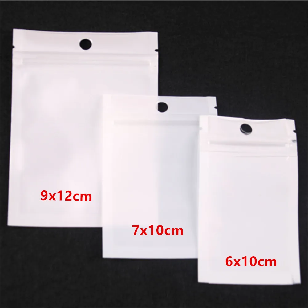 

Wholesale 20pcs/lot 9x12cm Plastic Translucent OPP Compound Bags Waterproof Zip Lock Bags with Hang Hole