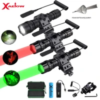 t6q5 tactical flashlight hunting gun torch 501b zoomable lantern pistol weapon lightrifle scope mountswitch18650chargerbox
