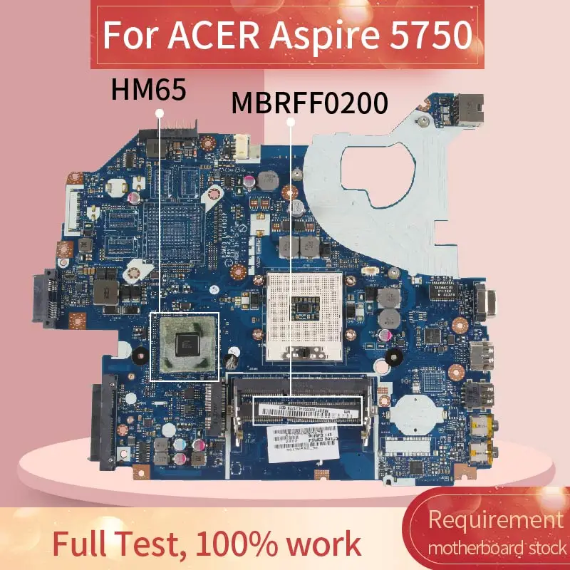 Материнская плата MBRFF02005 для ноутбука ACER Aspire 5750 материнская HM65|Материнские платы