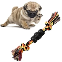 1pc dog chewing toy cotton rope natural knot bite proof pet squeaky toy pet teething toy for puppy dog supplies pet accessories