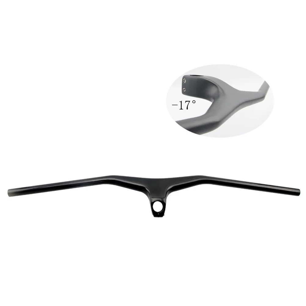 

600mm Ultralight Carbon Fiber Integrated Handlebar With Stem MTB Bicycle Bar Stem Angle -17 Mountain Bike Handle Bicycle Parts