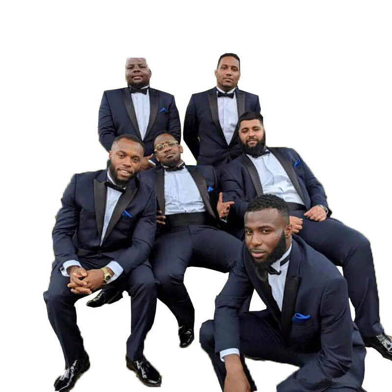 Африканский темно-синий Лучший мужской костюм для жениха свадьбы свадебные