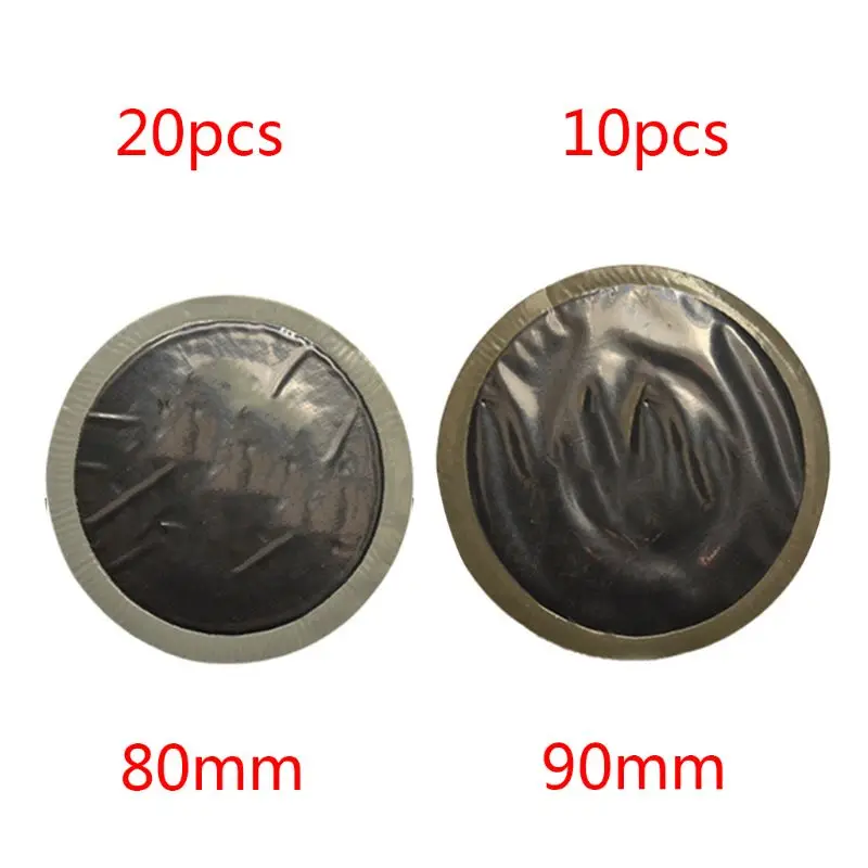 

20/10pcs Rubber Cold Tire Patches 80mm 90mm Tubeless Patches Repair Tools