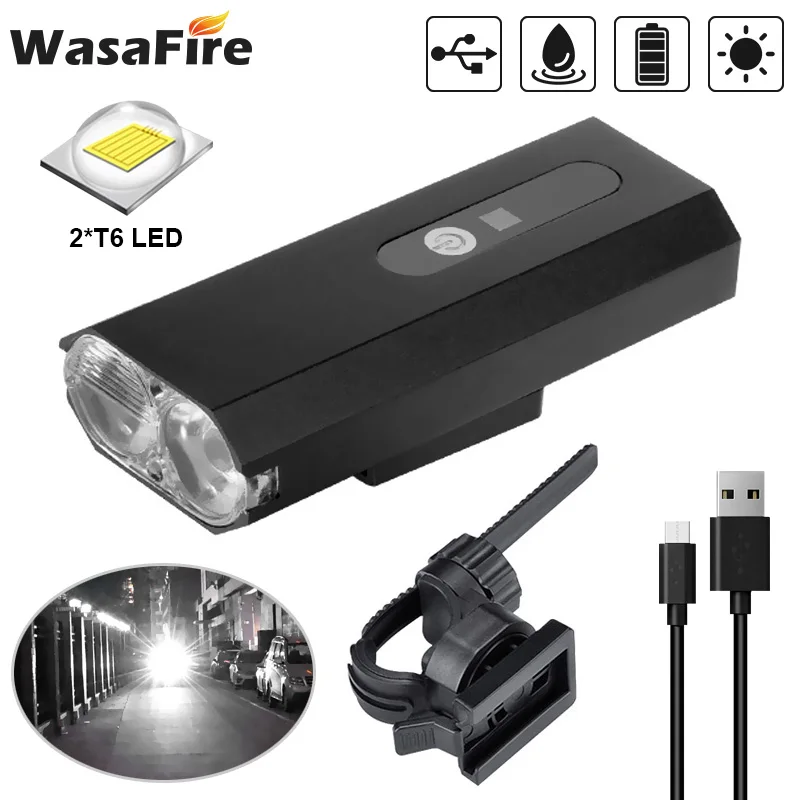 

WasaFire Bicycle Light Rainproof USB Charging LED 800 Lumens MTB Front Lamp Headlight Aluminum Ultralight Flashlight Bike Light