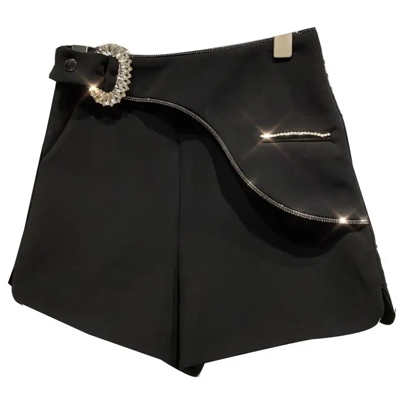 

2021 Spring New Women Shorts Oblique Square Belt Diamond Edge Summer Hotpants