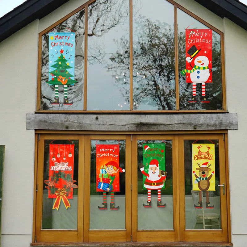 

christmas door decoration Hanging Flag Navidad Xmas Gifts Merry Christmas Decor for Homechristmas decorations 2022