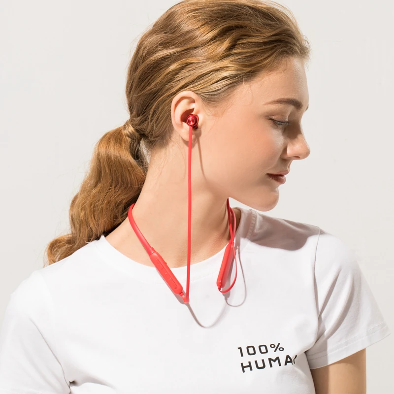 IPUDIS Bluetooth наушники с шейным ремешком IPX5 водонепроницаемые спортивные беспроводные стерео наушники Магнитная гарнитура 130 мАч с микрофоном