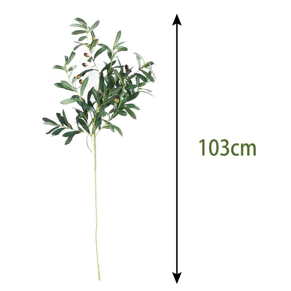 Искусственные европейские ветви оливкового дерева с оливковыми фруктовыми