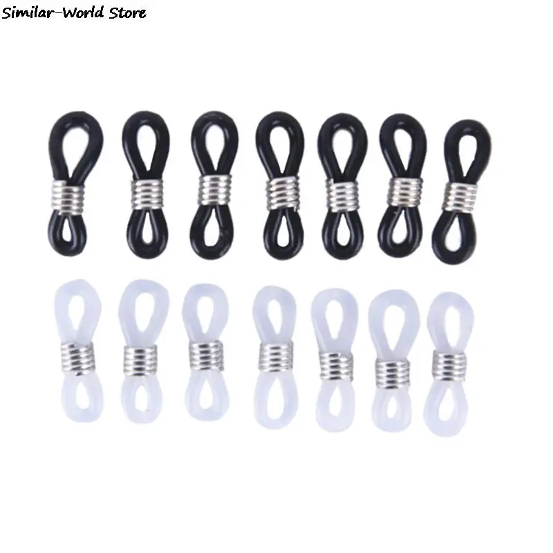 100Pcs Ear Hook Eyeglasses Spectacle Chain Glasses Retainer Ends Rope Sunglasses Cord Holder Loop Connector Antiskid Rubber Ring - купить по