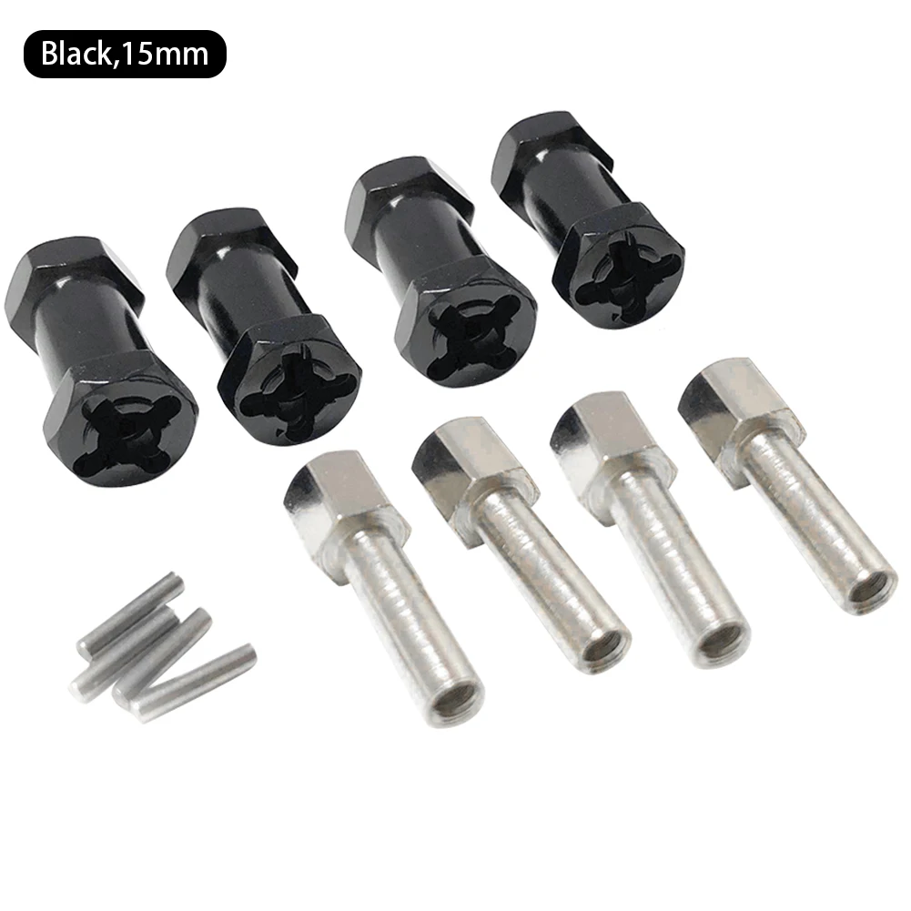 

4Pack 15mm 20mm 25mm For 1:10 RC Car 12mm Practical Aluminum Drive Hub Coupler Extension Combiner Durable Widen Crawler Wheel