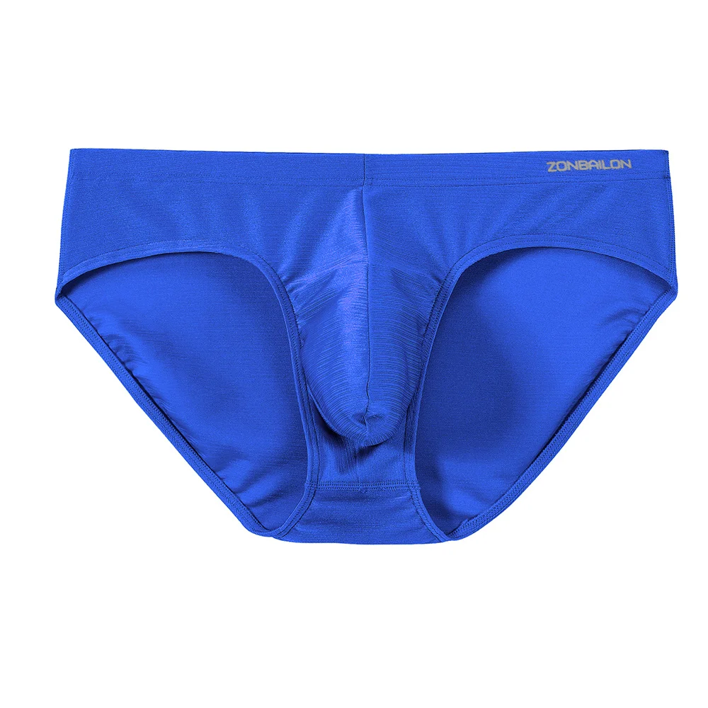 Men Nylon Panties Men's Soft Comfortable Bikini Briefs Sexy Male Breathable Solid Color Underwear