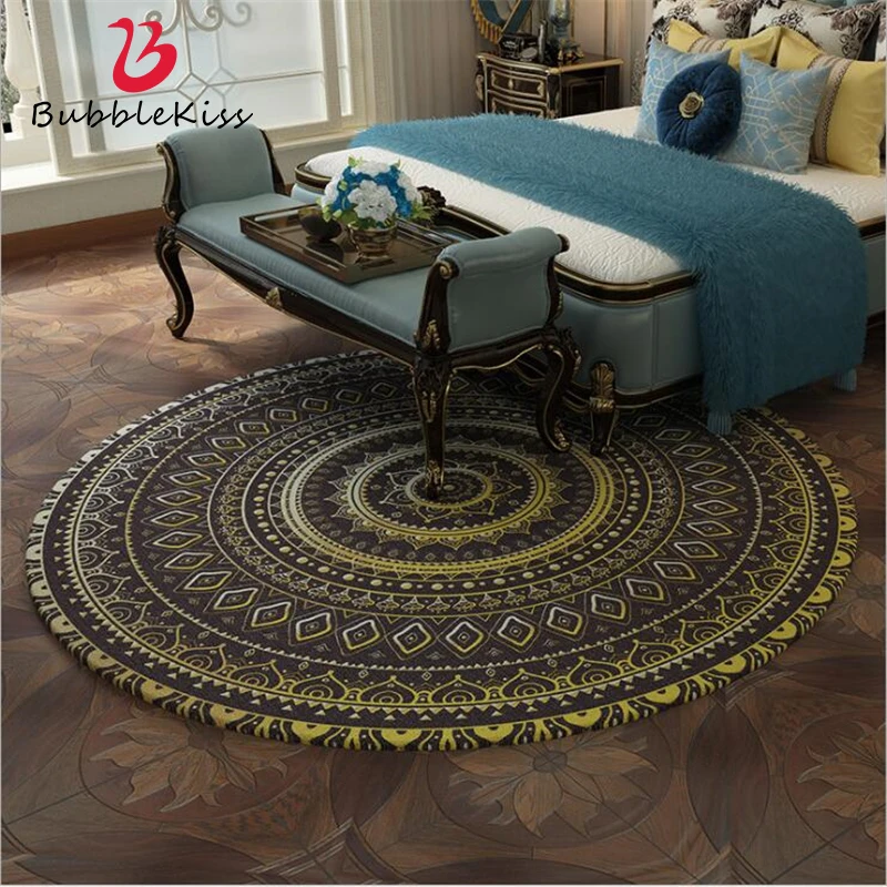 Традиционные мягкие круглые ковры для гостиной коврики домашний ковер нежные толстые спальни Декор