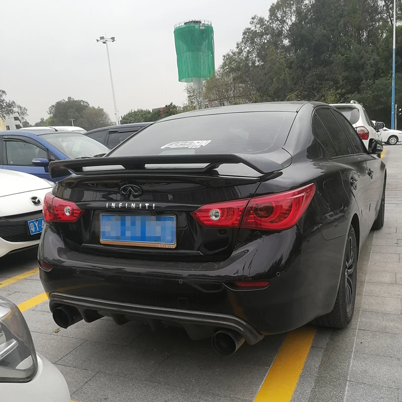 Для Infiniti Q50 спойлер 2014 2018 Q50s высокого качества ABS Материал заднее крыло автомобиля