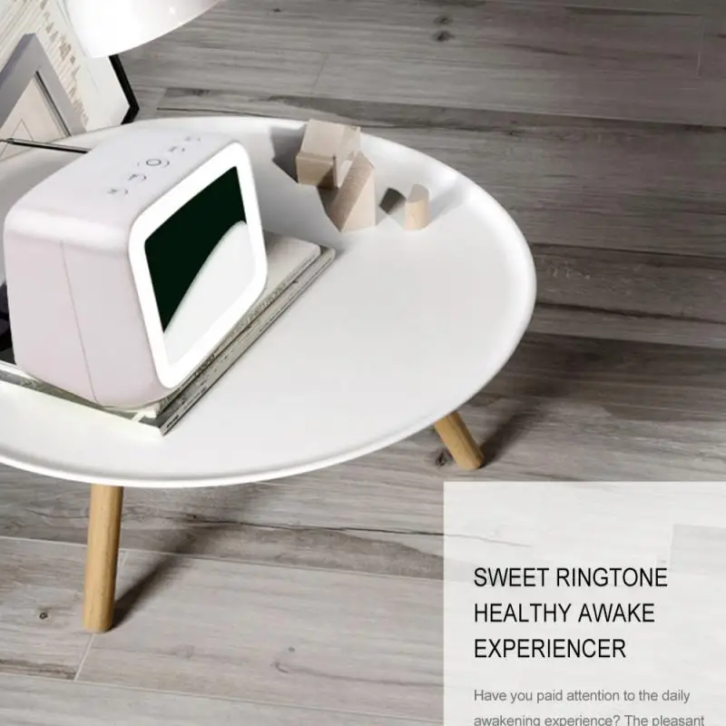 Зеркальные светодиодсветодиодный цифровые часы ночсветильник FM Bluetooth Колонка