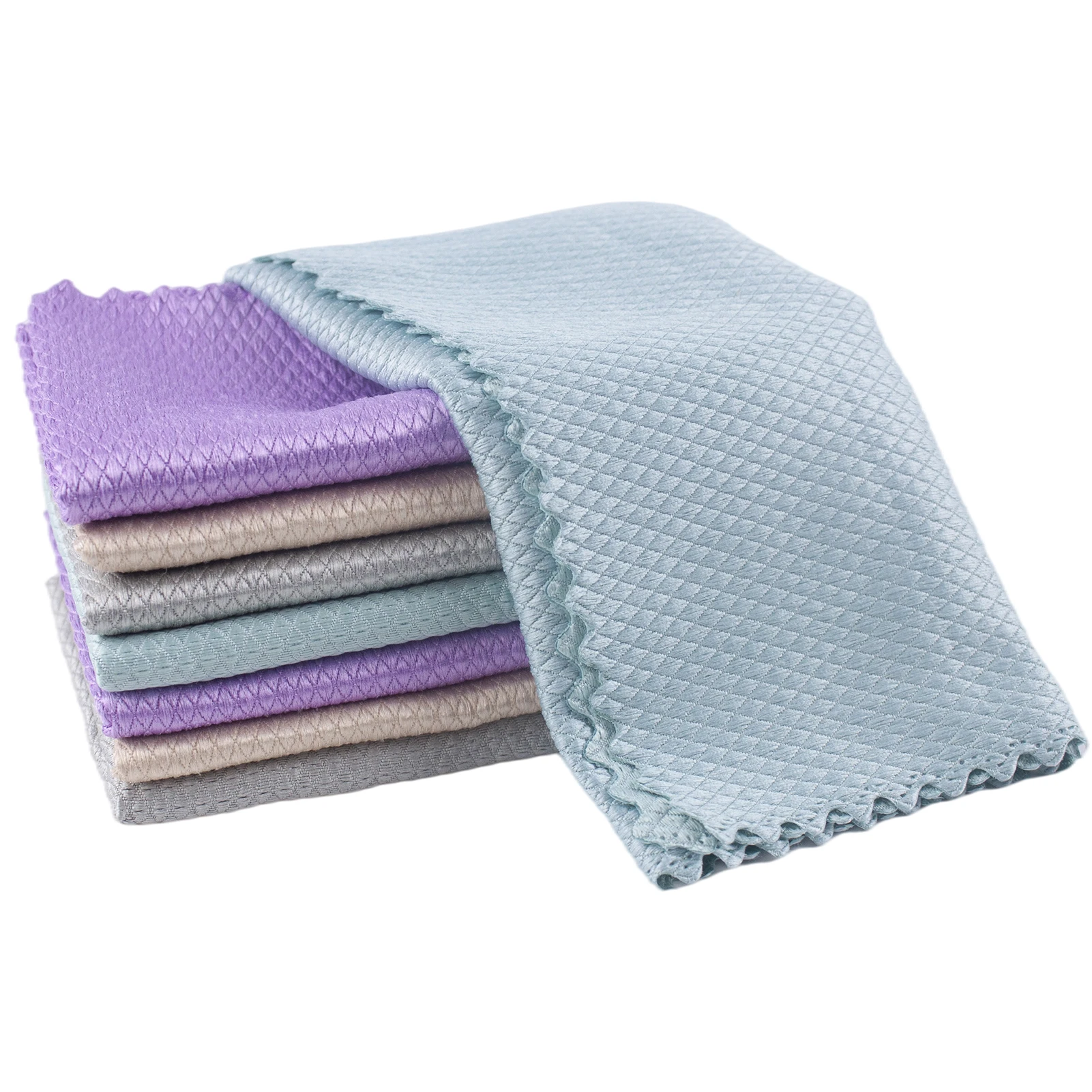 

8pcs Super Absorbent Microfiber Kitchen Dish Cloth High-efficiency Tableware Household Cleaning Towel Kitchen Tools Gadgets