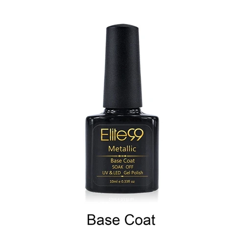Base Coat Elite99 10 мл металлизированные глянцевые Гель-лак для ногтей металлический титановый Декоративный Лак для ногтей необходимо металлический верх пальто универсальная ногтей маникюрный лак - Цвет: Base Coat