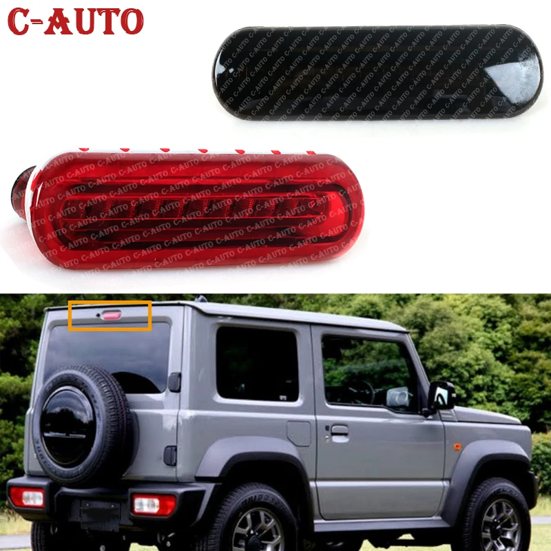 

Car High Mounted Rear Brake Light Red / Black Decal Frame Cover Trim Accessories For Suzuki Jimny 2019 2020 Exterior car-styling