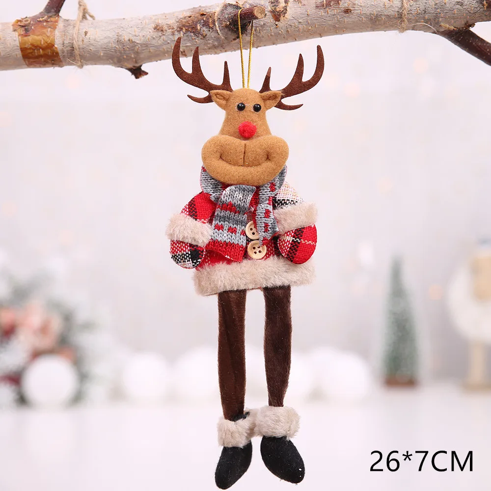 Elk Новогодний Санта-Клаус Снеговик Лось новогодние куклы Noel Deco Рождественская елка украшение для дома Рождество Navidad подарок для детей - Цвет: Elk