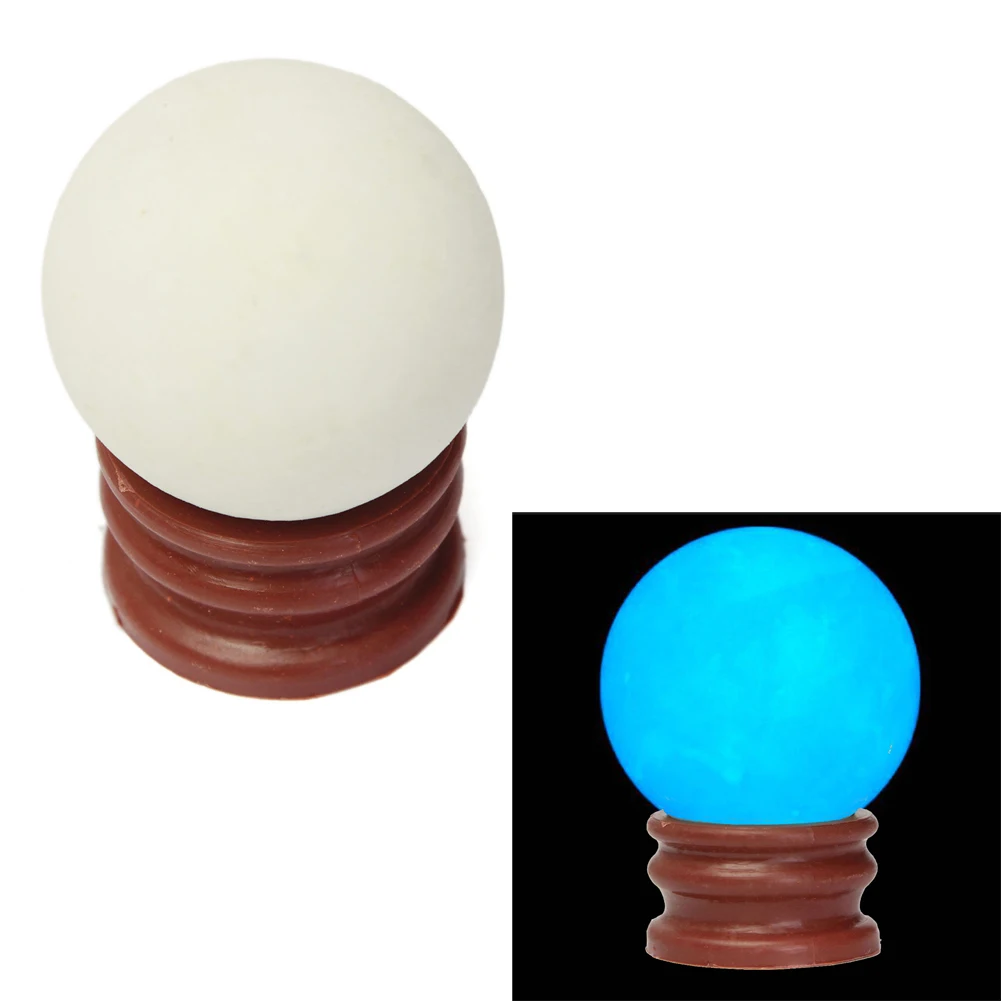 

Delicate Glow In Dark Quartz Crystal Sphere Ball Blue Luminous 3.5cm + BASE