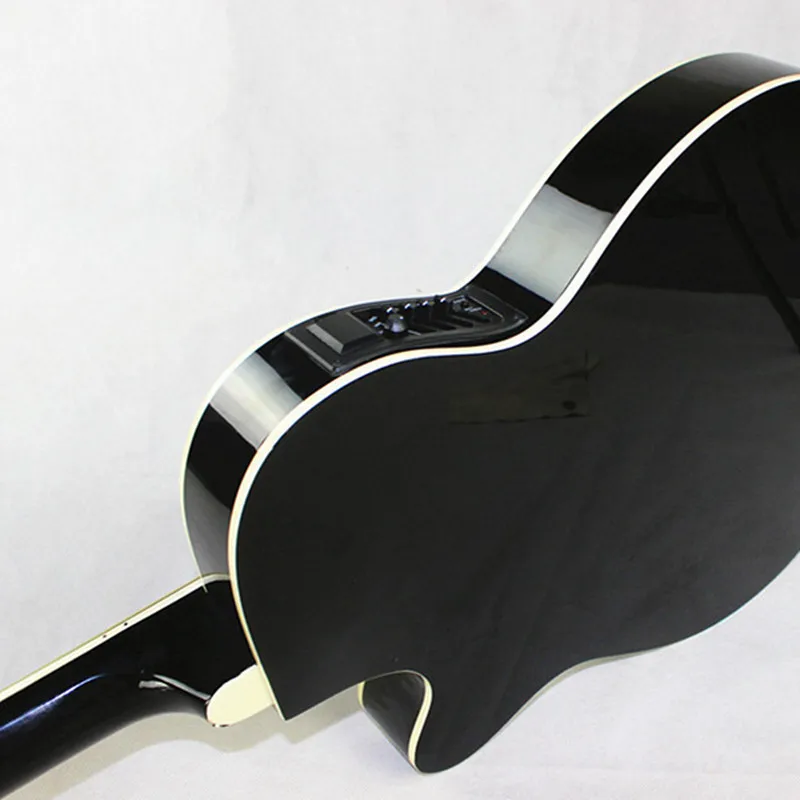 gitarre akustische elektrische 6 stahl saiten balladen folk pop dünnen körper flattop 40 zoll guitarra schwarz licht cutaway electro free gl