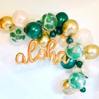 Лист латексных воздушных шаров с тропическим вечерние украшения зеленые листья воздушные шары для свадьбы в гавайском стиле Вечерние Aloha на день рождения воздушные шары Globos