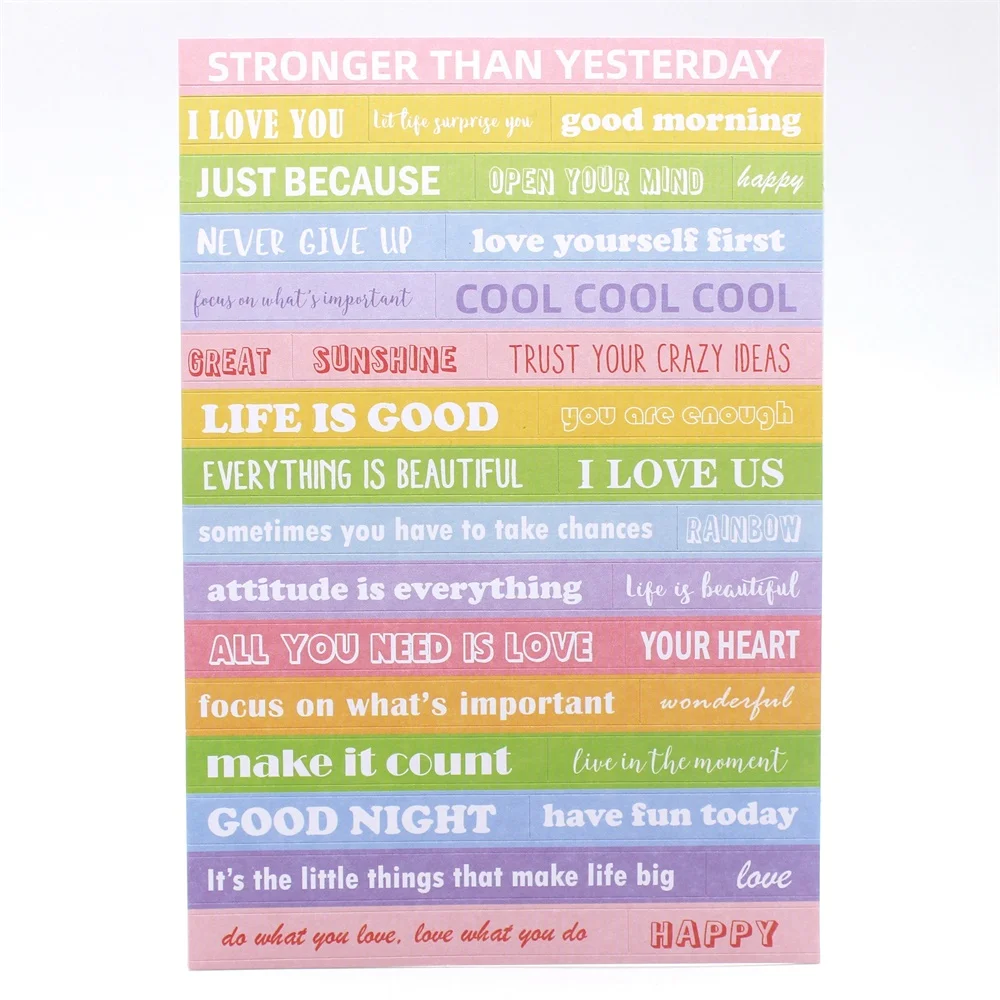 8 шт цвета наклейки со словами для скрапбукинга DIY