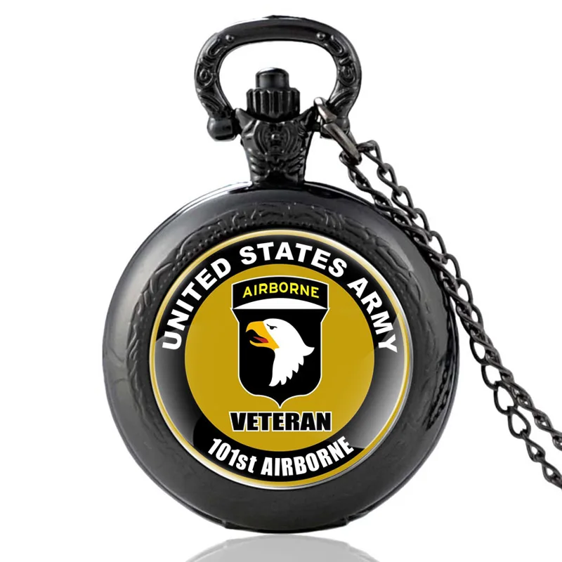 Черный классический Veteran 101st Кабошон из стекла с кабошоном кварцевые карманные