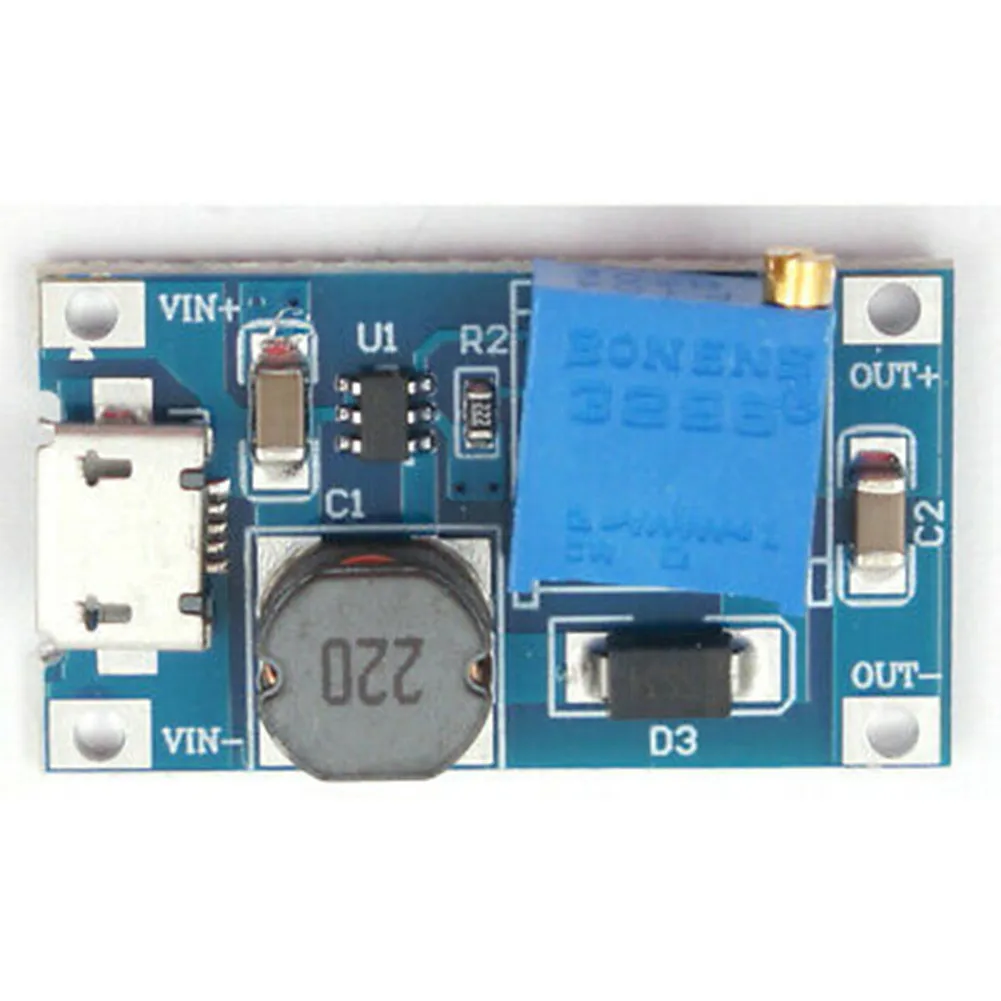 

2-24V IN 5-28V Output Power Converter 30x17x14mm 5pcs Boost Module Kit Micro-USB