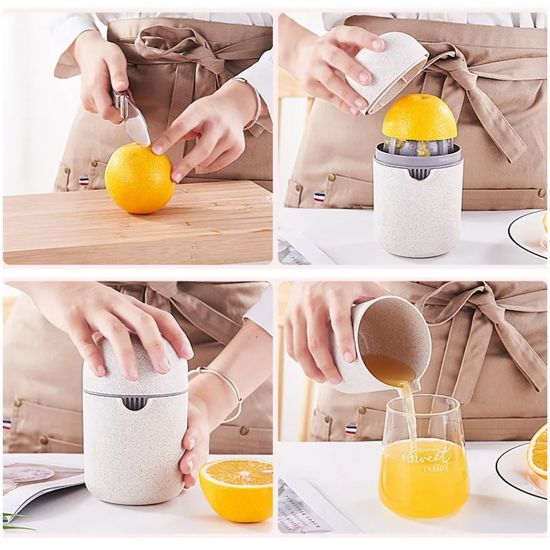 

MINI Hand Juicer Citrus Orange Squeezer Lid Rotation Press Anti-Slip Reamer for Lemon Lime Grapefruit small Household juicer
