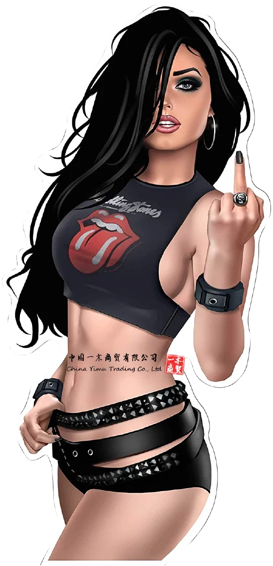 Автомобильная наклейка Rock Girl прибл. пикантные девушки ретро мотоцикл мопед