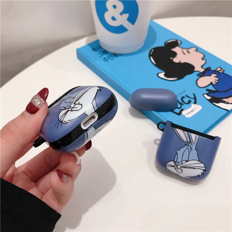 Чехол с кроликом из мультфильма для Apple Airpods чехол милый Bluetooth чехол для наушников для Air pods Pro чехол силиконовый чехол