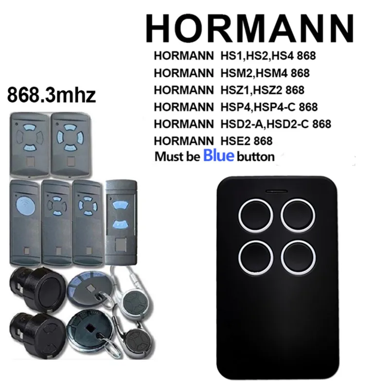 Пульт дистанционного управления Hormann 868 МГц для гаражных дверей hsm2 hsm4 hs1 hs2 пульты |