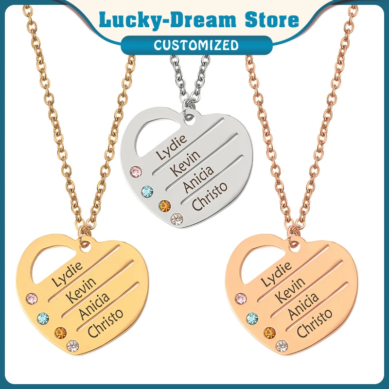 Индивидуальное ожерелье с кулоном в форме сердца может быть выгравировано 4