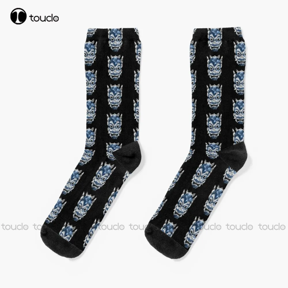 

Blue Spirit Splatter Socks Fun Socks For Women Personalized Custom Unisex Adult Teen Youth Socks 360° Digital Print Funny Sock