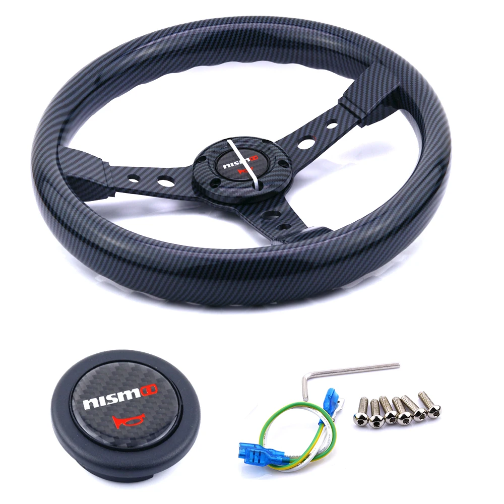 Спортивное Рулевое Колесо ralliart из черного углеродного волокна 14 дюймов/350 мм |