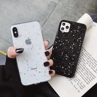 for iphone 13 12 mini 11 pro xs max 6 6s 8 7 plus xr se x 5s cover glitter bling star moon sequins soft tpu clear silicone case