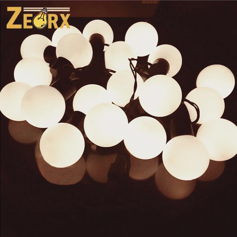 

5m 20 LEDs Warm White Outdoor String Lights Waterproof Globe LED Light String Hanging Patio Lights for Christmas Backyard Porch