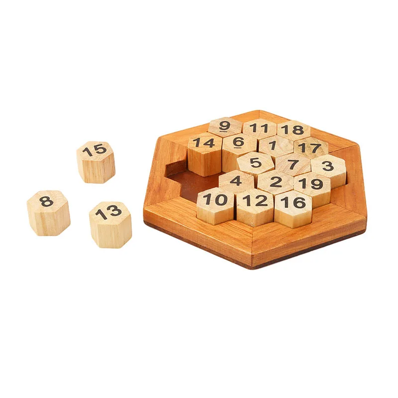 Rompecabezas de n&uacute;meros con forma geom&eacute;trica divertida para ni&ntilde;os, juego de matem&aacute;ticas de mesa con n&uacute;mero de madera, Educativo Para edades tempranas, juguetes de madera para Aprendizaje, regalo-3