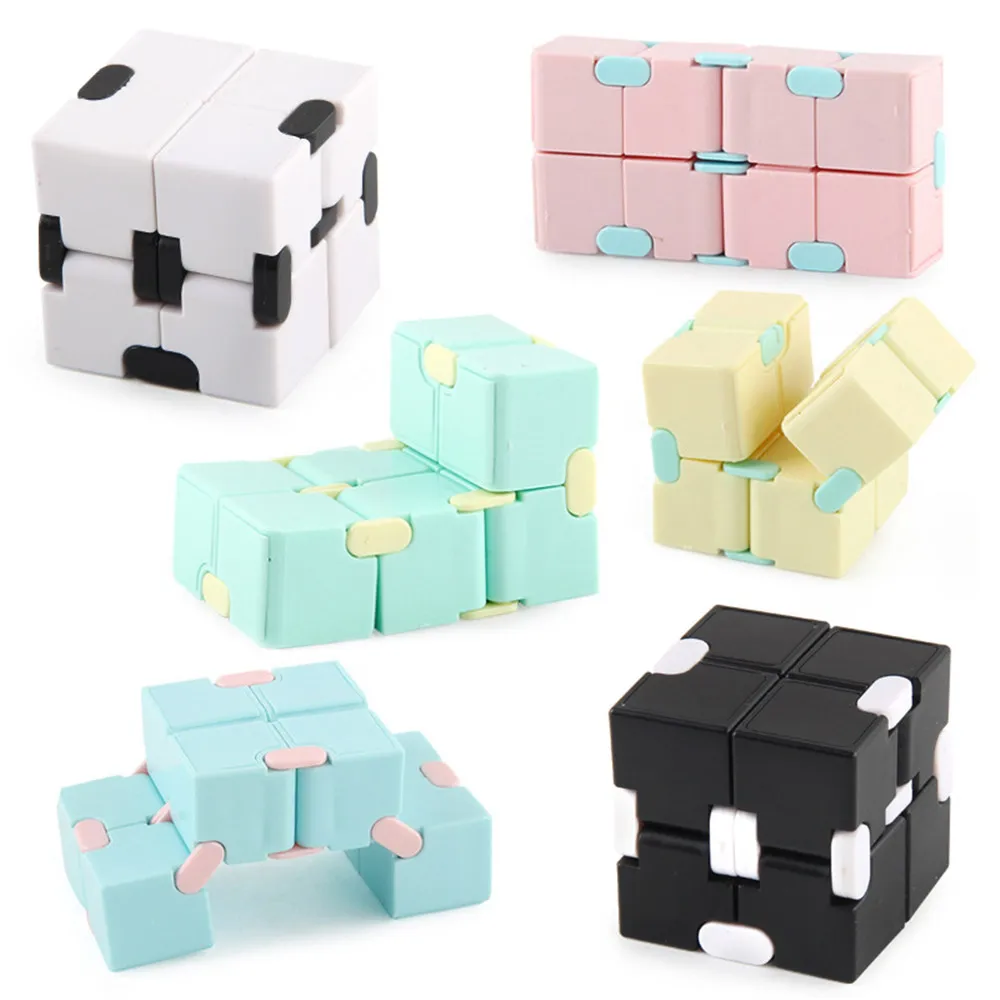 Antistress Infinite Cube Infinity Cube Office Flip Cubic Puzzle Stress Reliever Autism Toys Relax Stress Relief Toy For Adults antistress infinite cube infinity cube magic cube block finger toy durable relaxing hand held toy for adult children relax toys