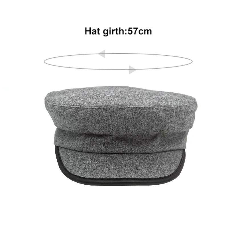 Мягкая восьмиугольная Женская кепка в стиле милитари Осень-зима шляпа