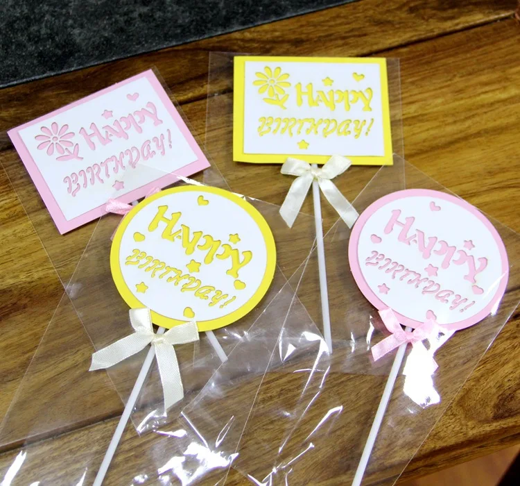 

New cake birthday card pink bow cake decoration card paper carving cake card