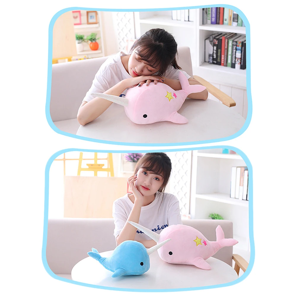 Милый нарвала КИТ куклы чучела кукла мягкий ИГРУШКА подушка длиной 25 см/35 см для