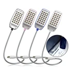 Ультраяркая портативная Гибкая Настольная лампа для чтения с 28 светодиодами