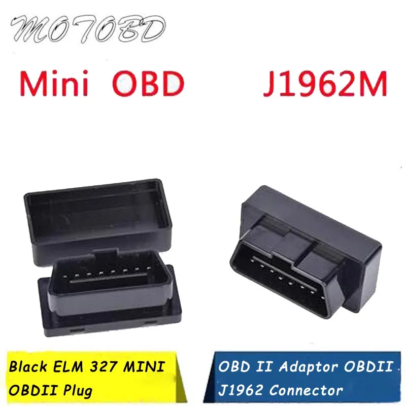 Новое поступление 10 мм 14 20 черный ELM 327 MINI заглушка OBDII OBD2 разъем OBD 2 16 Pin адаптер II