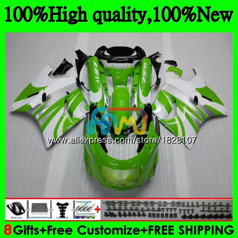 

ZX-11 For KAWASAKI ZX11 ZX-11R ZZR 1100 ZX Green white 11R 8BS.7 ZZR1100 ZX11R 93 94 95 96 97 1993 1994 1995 1996 1997 Fairing