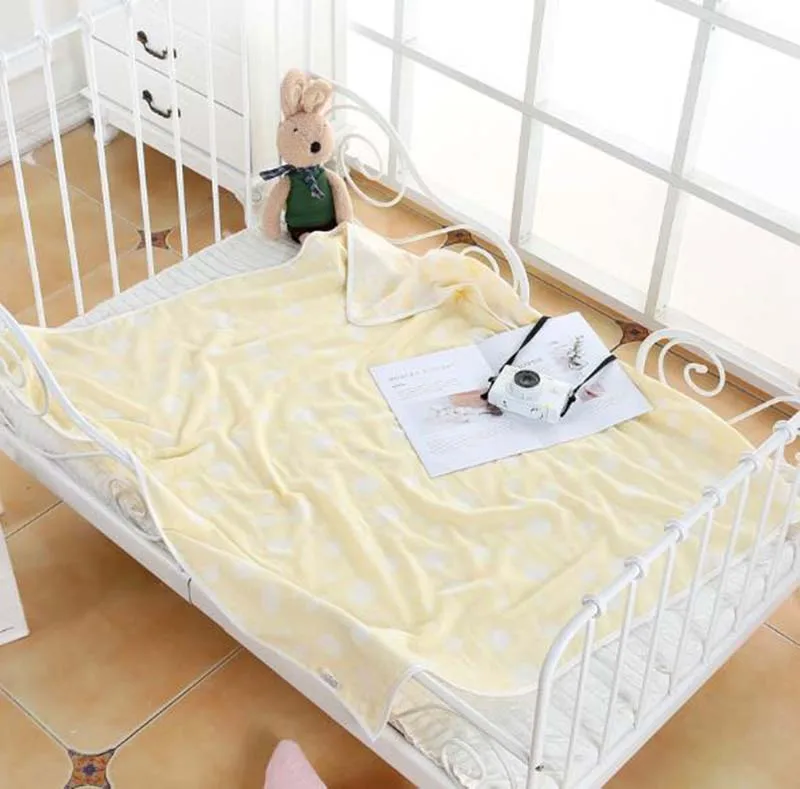 80*80 Новое Детское одеяло из органического хлопка муслиновое детское с мультяшным