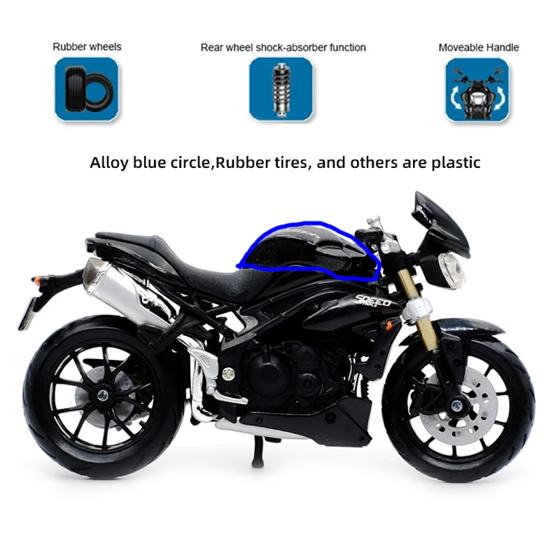 Bburago 1:18 TRIUMPH Speed Triple 2011 Уличный спорт модель мотоцикла велосипед игрушка для детей