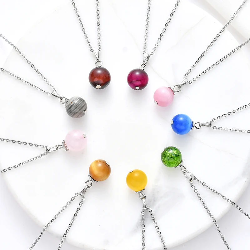 Женская цепочка из нержавеющей стали тонкая белая красная розовая зеленая