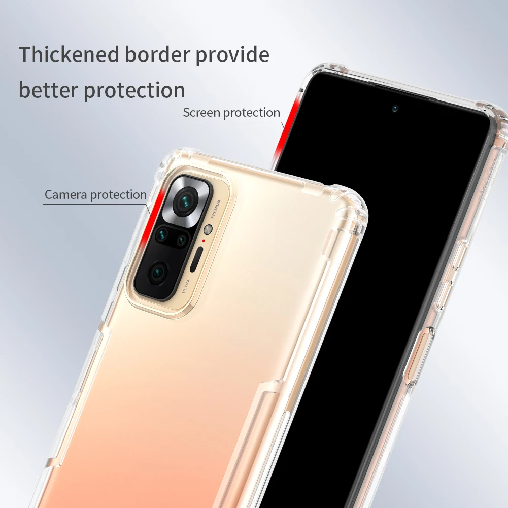 Чехол для Xiaomi Redmi Note 10 Pro/Max NILLKIN Nature ТПУ прозрачный мягкий чехол накладка защитный